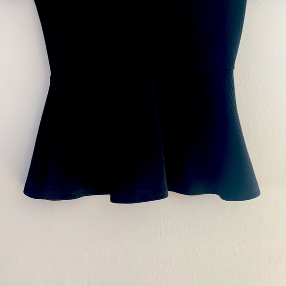 Caution to the wind black peplum top - Picture 3 of 3